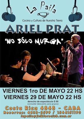 Ariel Prat revient à La Paila demain soir [à l'affiche]
