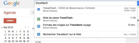 Google: la recherche unifiée apparaît sur Agenda et Drive