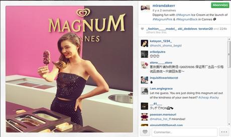 Cannes 2015, le débrief de l’agence FHCom sur l’opération Magnum x Miranda Kerr magnumsocial