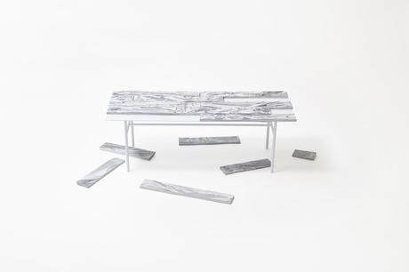 Alcantara wood mobilier en alcantara roulé par Nendo Alcantara wood mobilier en alcantara roulé par Nendo