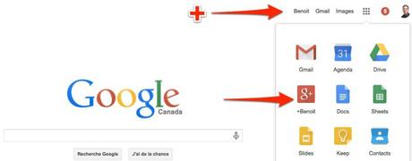 Google: le lien pour atteindre Google+ depuis la barre de navigation a disparu