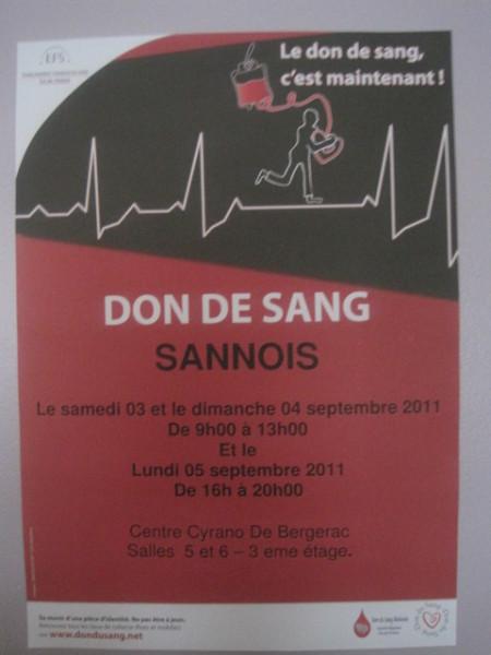 Journées du sang à SANNOIS les 3, 4 et 5 septembre 2011