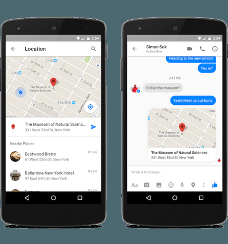 Facebook Messenger : envoyer votre position géographique dans une conversation