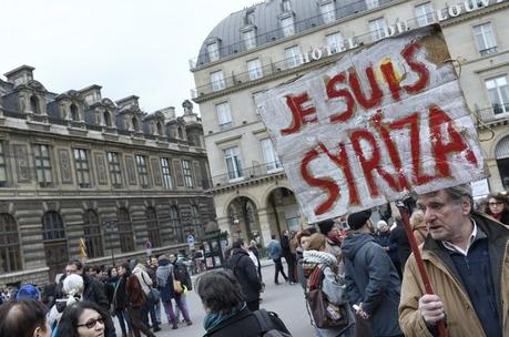 Manifestation en faveur des Grecs et de Syriza, le 15 février à Paris.