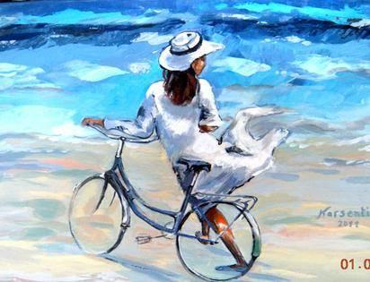 Dimanche princesse à bicyclette tableaux, peintures (photo 1)