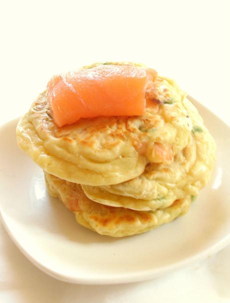 pancakes salés au saumon fumé 2