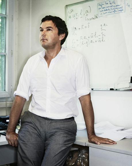 Thomas Piketty, vendredi, dans son bureau de l'Ecole normale supérieure, à Paris.