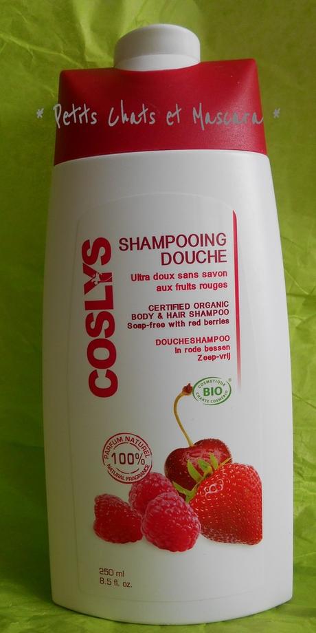shampooing douche coslys bio fruits rouges 