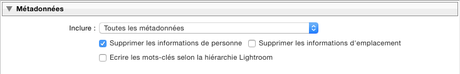 Lightroom : la detection des visages Photopassion -export metadonnes