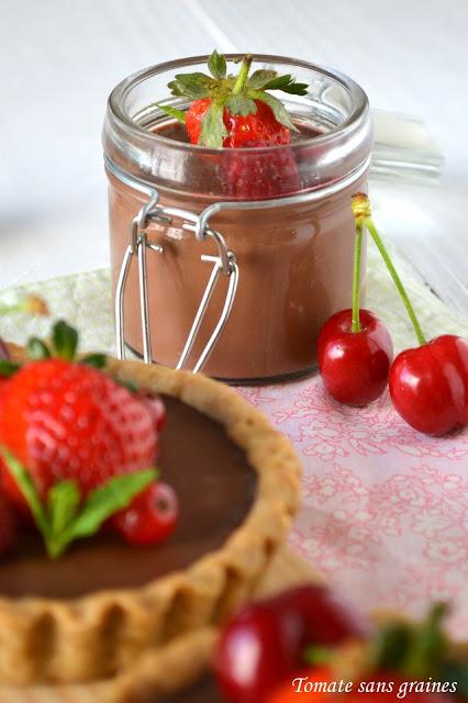Tartelettes à la panna cotta chocolatée et fruits rouges Tartelettes à la panna cotta chocolatée et fruits rouges