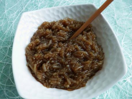 shirataki de konjac et leur sauce chicorée caramel à seulement 30 kcal (sans sucre, sans beurre, sans gluten et riche en fibres) P1210798