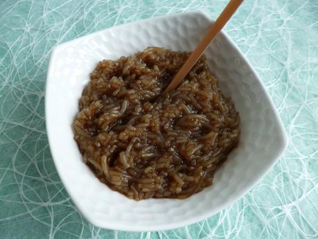 shirataki de konjac et leur sauce chicorée caramel à seulement 30 kcal (sans sucre, sans beurre, sans gluten et riche en fibres) P1210796