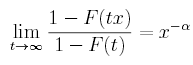 heavy–tailed distribution by regular variation heavy–tailed distribution by regular variation