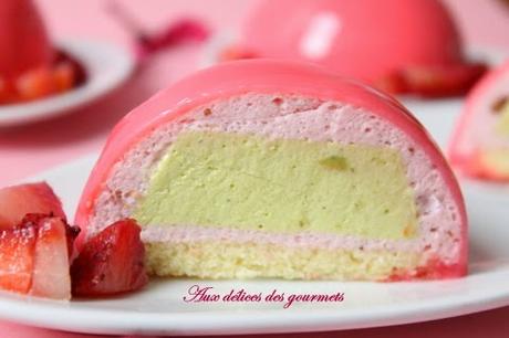DÔMES FRAISE INSERT PISTACHE DÔMES FRAISE INSERT PISTACHE