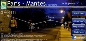 Paris Mantes : 54 km de marche