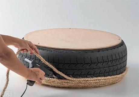 Il transforme ce vieux pneu en un objet de déco incroyable pneu 07