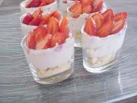 Tarte au fraises en verrines Tarte au fraises en verrines