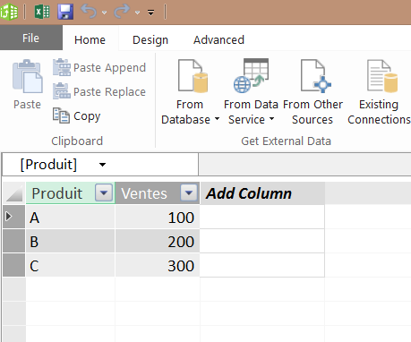 Power Pivot Table