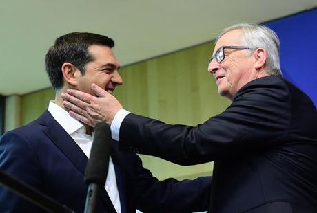 Alexis Tsipras et Jean-Claude Juncker en 2015 