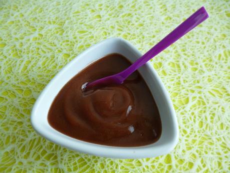 crème dessert au sirop d'agave au chocolat à seulement 70 kcal (diététique, allégée, végane, bio et à IG bas) P1220723