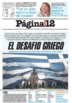 Página/12 suit de très près la situation en Grèce [Actu]