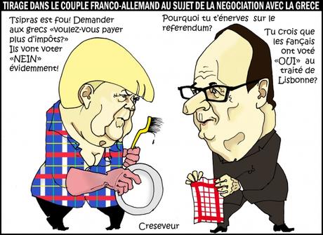 Friture entre Hollande et Merkel sur la question grecque