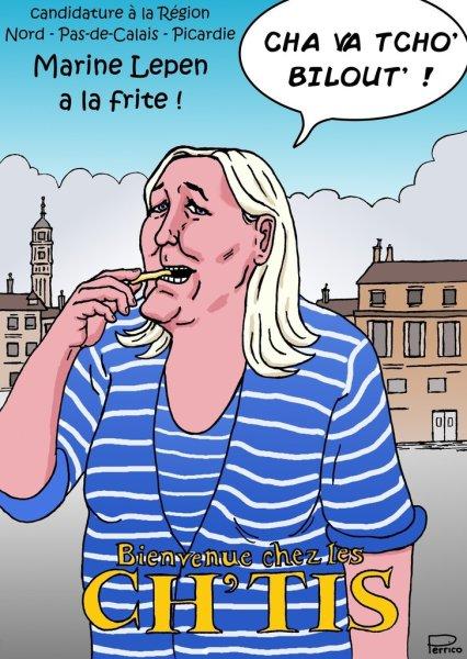 Marine Le Pen dans ch'Nord