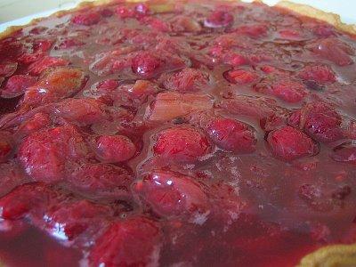 Tarte sablée rhubarbe-framboises!!!