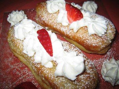 Eclairs crème fraîche et chocolat!!!!!