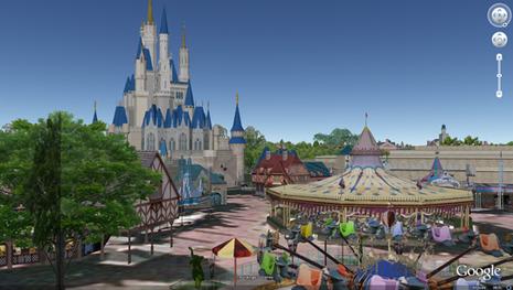 Walt Disney World en 3D sur Google Earth