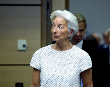 Christine Lagarde, présidente du FMI, samedi à Bruxelles.