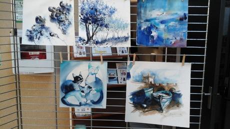 A Brioude : Quand les aquarellistes voient la vie en . . . bleu tmp_3234-20150714_183651471767811