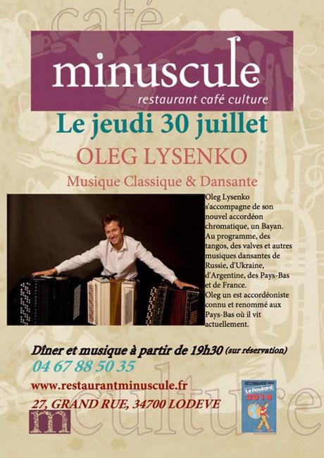 OLEG LYSENKO au restaurant Minuscule à Lodève OLEG LYSENKO au restaurant Minuscule à Lodève