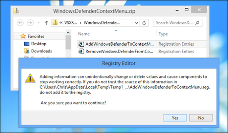 Analyser avec Windows Defender 