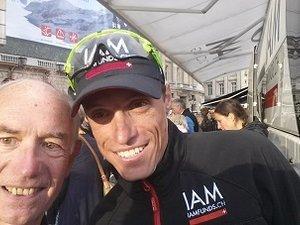 A l'arrivée du Tour, 21e étape Sèvres Champs-Elysées, avec IAM Cycling A l'arrivée du Tour, 21e étape Sèvres Champs-Elysées, avec IAM Cycling