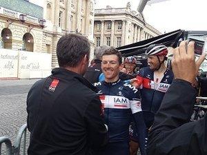 A l'arrivée du Tour, 21e étape Sèvres Champs-Elysées, avec IAM Cycling A l'arrivée du Tour, 21e étape Sèvres Champs-Elysées, avec IAM Cycling