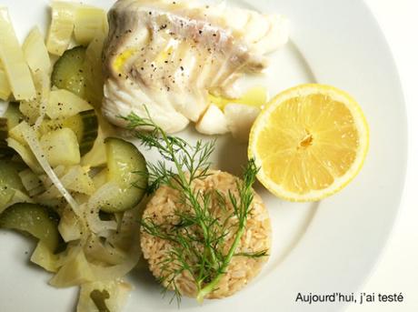 Aujourd’hui, j’ai testé –cabillaud poché, fenouil et concombre image