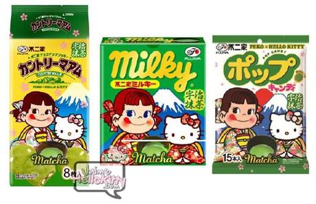 La gamme de gourmandises Peko x Hello Kitty saveur matcha http://www.jaimehellokitty.com/images/IMG2015B/hellokittypekomatcha.jpg