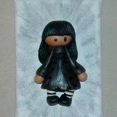 p'tit tableau 3D avec fillette en porcelaine froide p'tit tableau 3D avec fillette en porcelaine froide