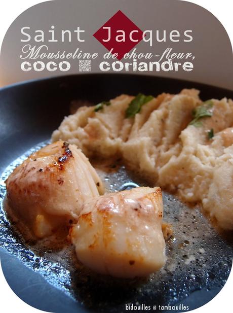 °saint jacques, mousseline de chou-fleur au lait de coco & curry° P5240044