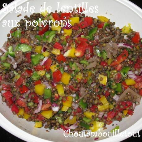 Salade de lentilles aux poivrons salade lentille poivron