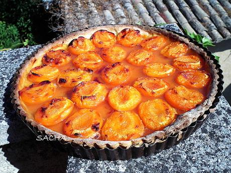 Tarte à l'abricot façon tarte aux pommes en clichés et diaporama