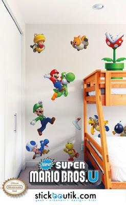 New Super Mario Bros. U - Stickers muraux Inédits !