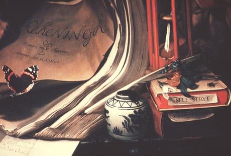 - Le crâne et le papillon vanitas_still_life Van Oosterwyck_detail