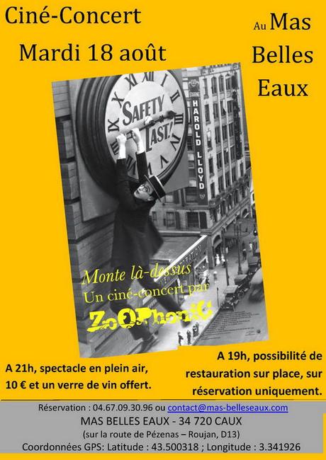 Ciné concert au Mas Belles Eaux à CAUX Ciné concert au Mas Belles Eaux à CAUX