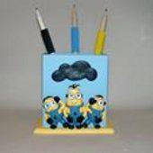 Porte-crayons avec Minions en porcelaine froide Porte-crayons avec Minions en porcelaine froide
