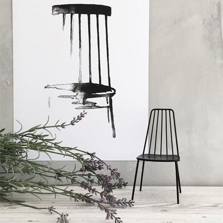 Magdalena Tyboni : Du design culte en aquarelle aquarelle fauteuil Swan Arne Jacobsen