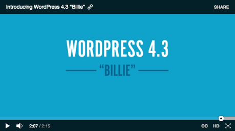 nouveautées Wordpress BILLIE