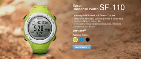 Epson SF-110, la dernière montre gps d’Epson sf110
