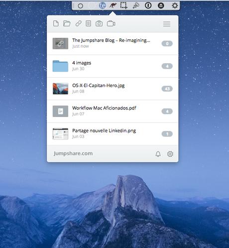 Jumpshare: partager des fichiers facilement sur Mac Jumpshare: partager des fichiers facilement sur Mac